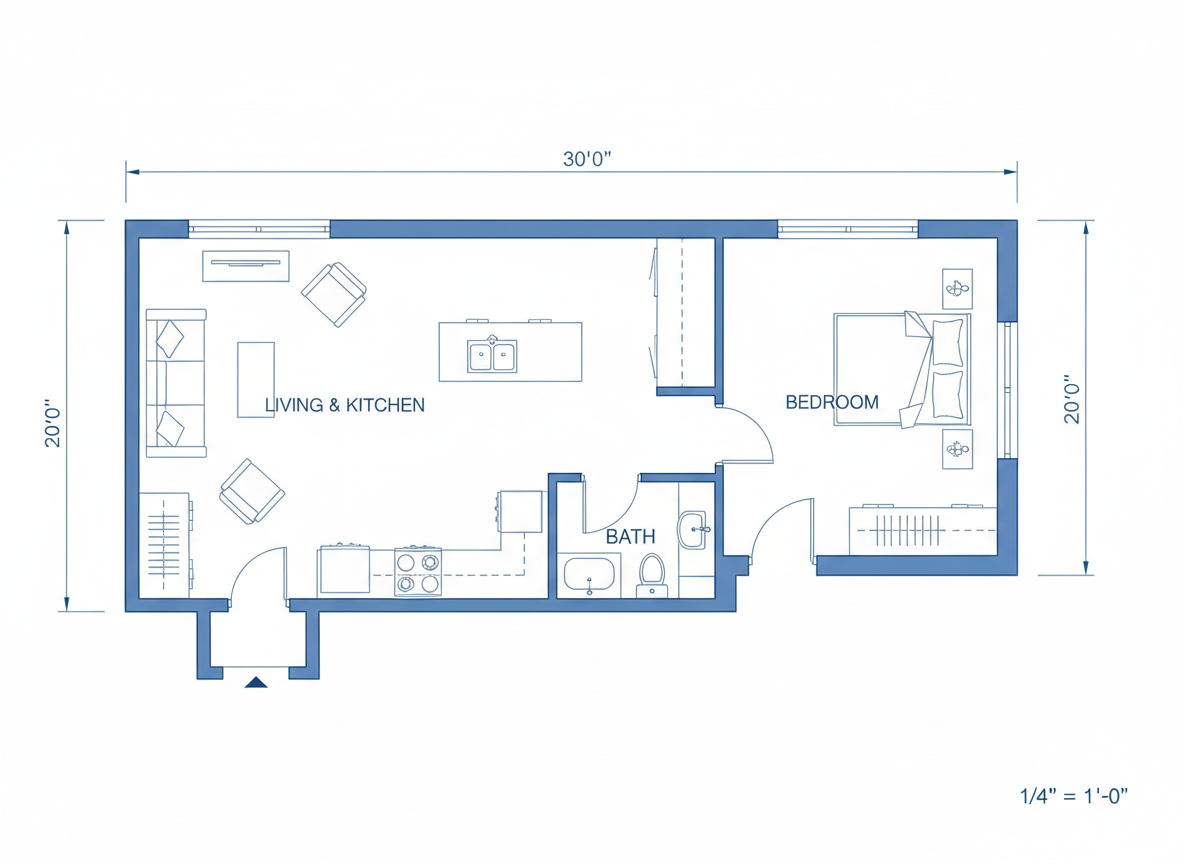 Schiță tehnică apartament Tip C Premium
