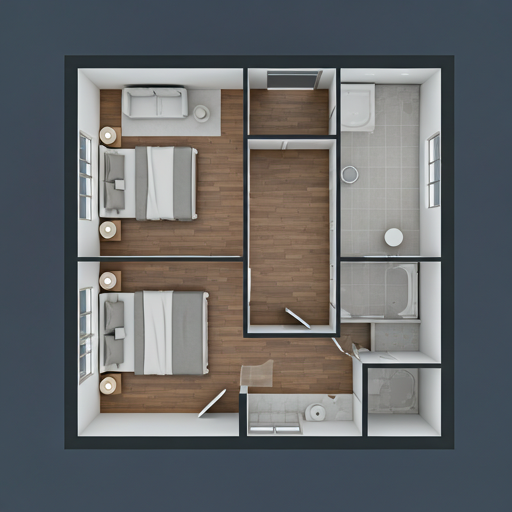 Plan apartament 2 Camere - Tip C